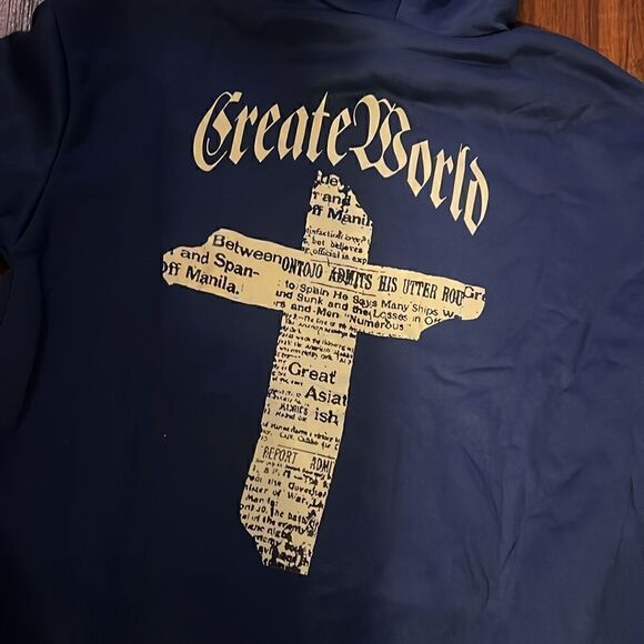 Mens Hoodie Size Large - Navy Blue BRAND NEW Hooded Sweatshirt - Picture 2 of 4